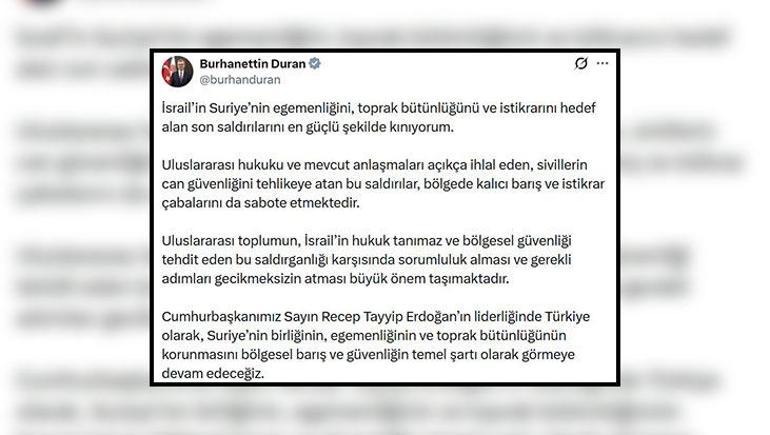 İletişim Başkanı Duran’dan İsrail’e Suriye tepkisi