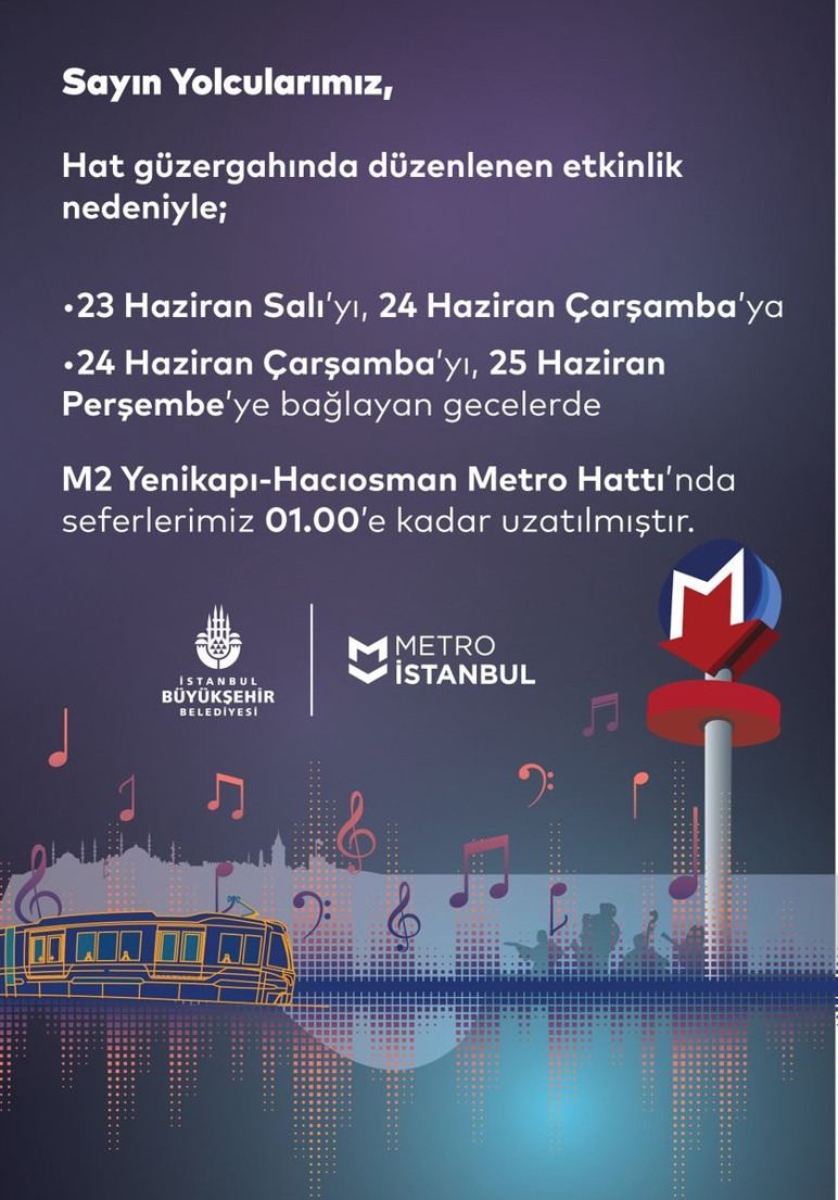 İstanbul'da konser yoğunluğu: Metro saatleri uzatıldı - Resim : 1