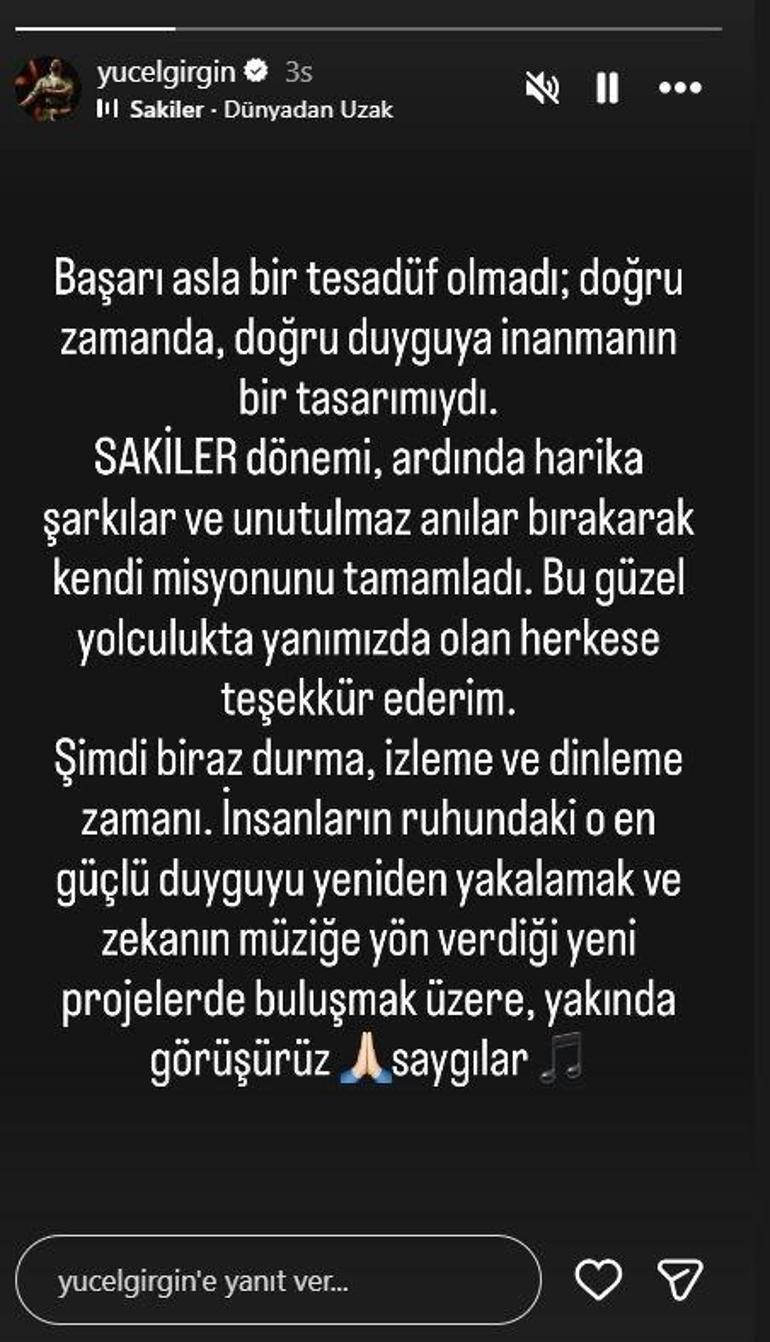 Sakiler Grubu dağıldı Şoke eden sözler: Kendi misyonunu tamamladı